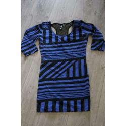 Zwart/blauw jurk COOLCAT, maat M (W11)