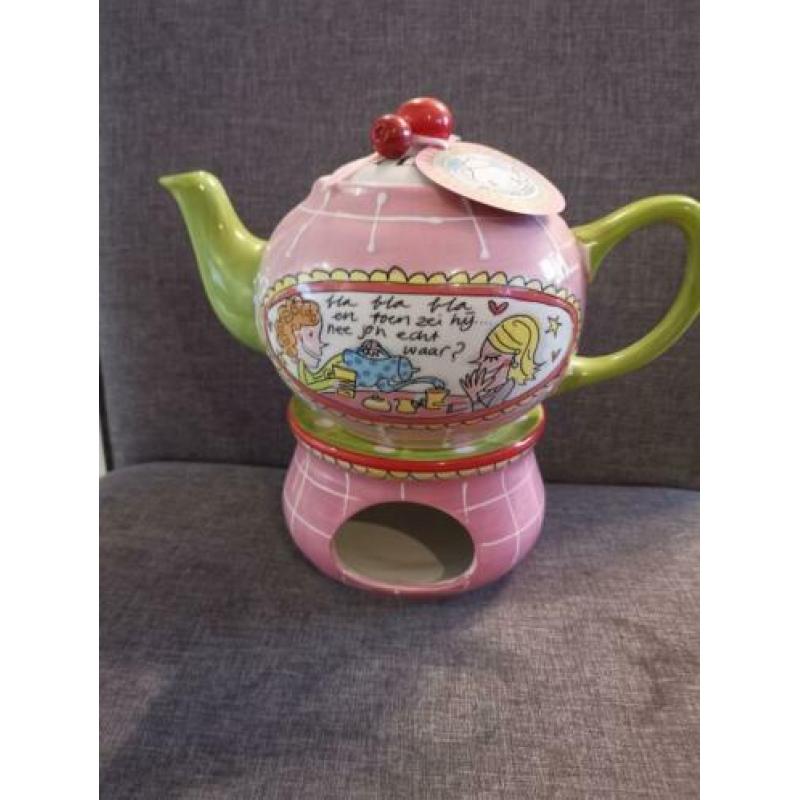 Theepot met rechaud van blond amsterdam