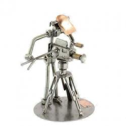 Cameraman met statief - steelman, camera, filmen, beeldje