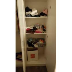 Witte Ikea Dombas 3 deurs kledingkast