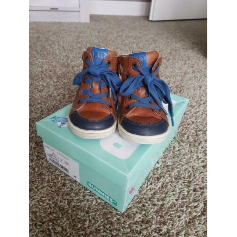 schoen jongen maat 26 bruin/ cognac blauw bunnies zgan