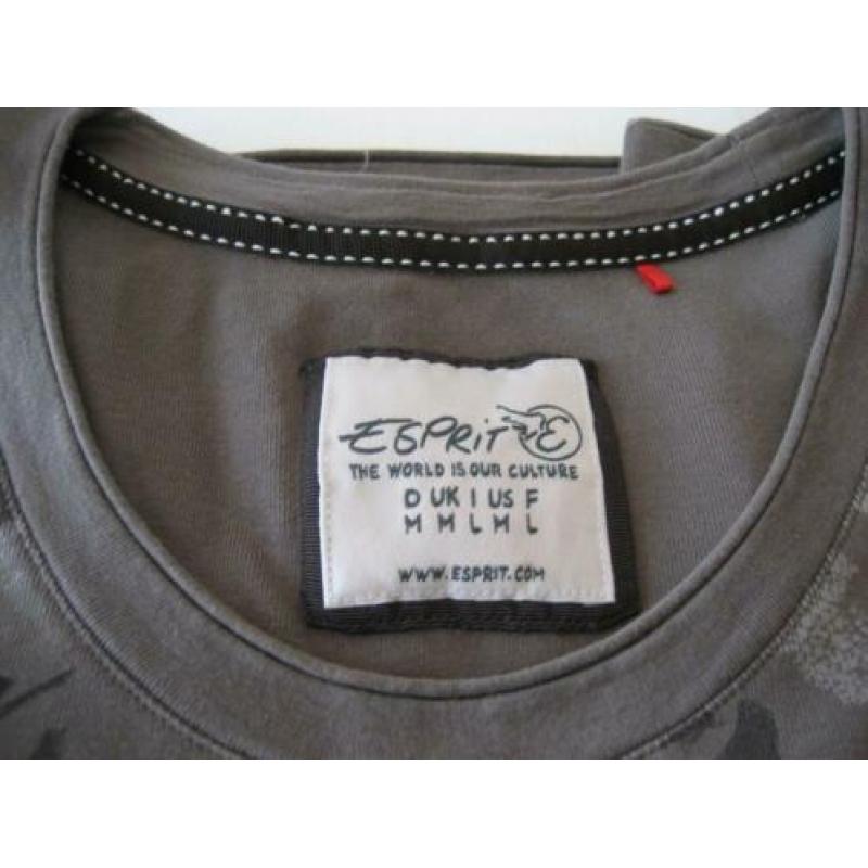 Esprit shirt met lange mouw, bruin. Maat M. nieuw 27022020