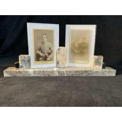 Art deco dubbele marmeren fotolijst