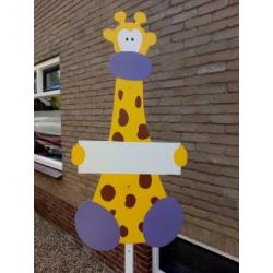 GRATIS RESERVEREN grappige giraffe geboorteborden