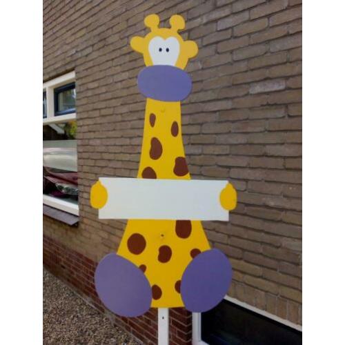 GRATIS RESERVEREN grappige giraffe geboorteborden