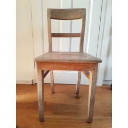 Brocante houten eetstoel