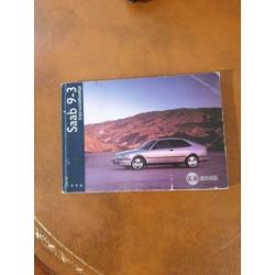 Saab 9.3 s boekje 1998 t/m 2003