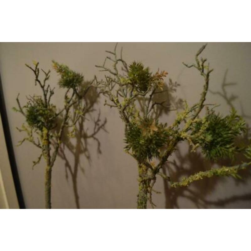 2 decoratieve groene kunsttakken