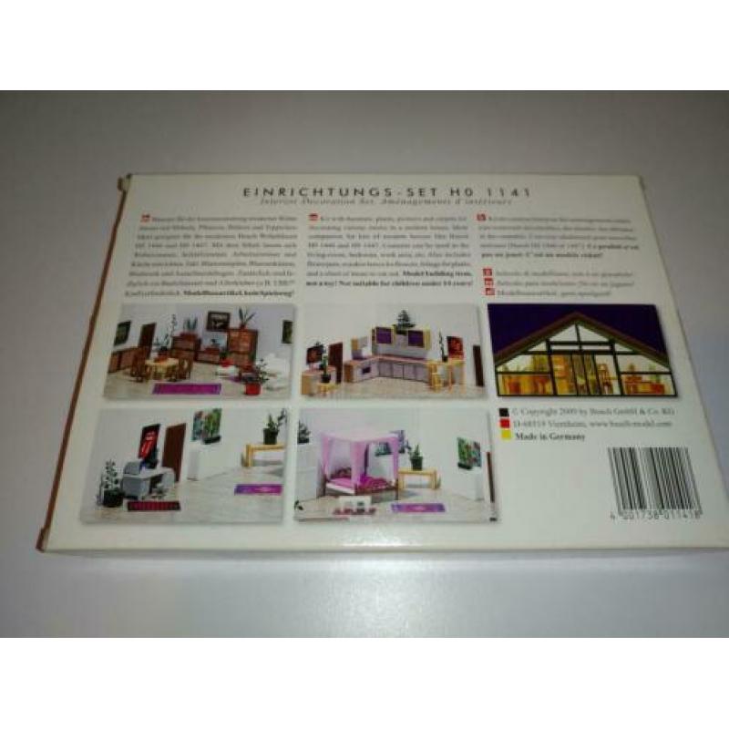 Busch 1447 (Huf Haus) + 1141 (Huf Haus intrieur) H0 1:87 Nw