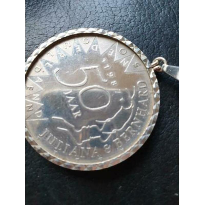 Schitterende zilveren 50 gulden munt. 1987