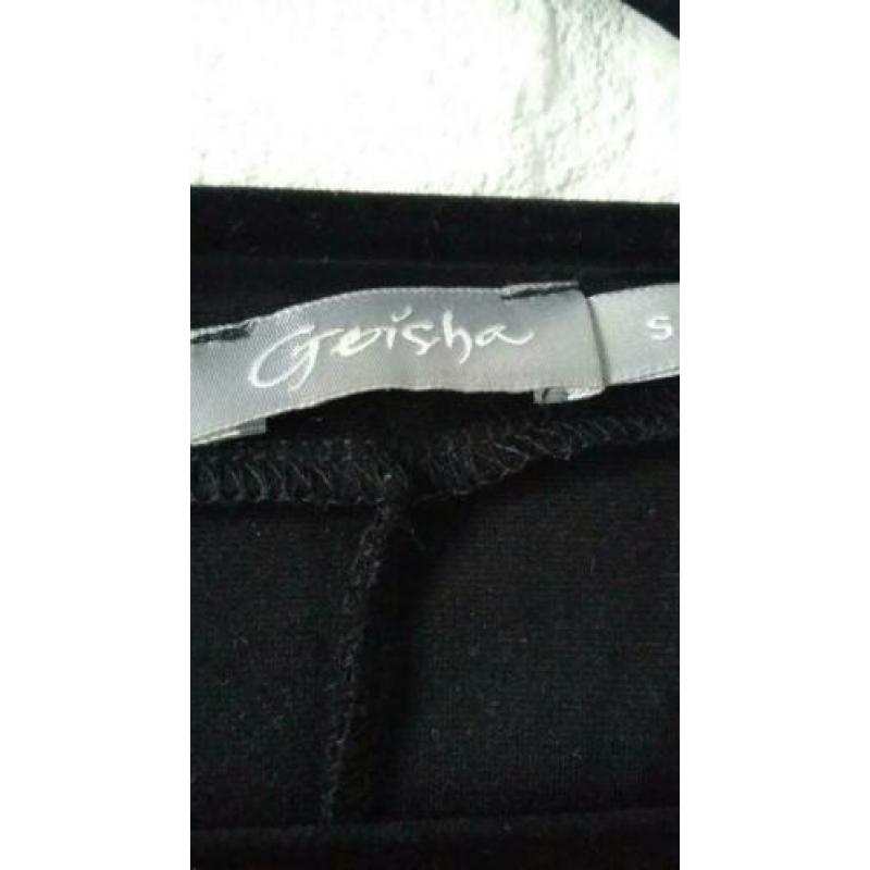 Leerlook top shirt longsleeve Geisha mt 36 / S. Zgan