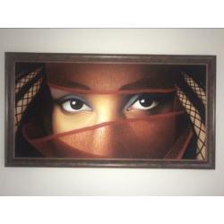groot schilderij , olieverf . " Harem dame "