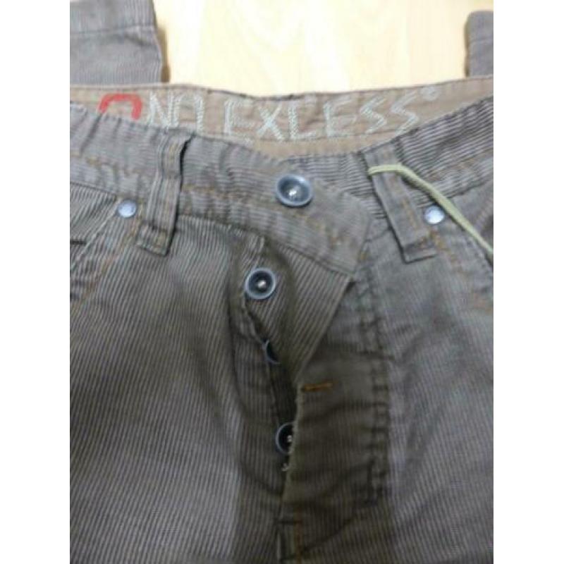 NIEUW!! Taupe donker beige ribfluwelen zeer lange broek 38 M