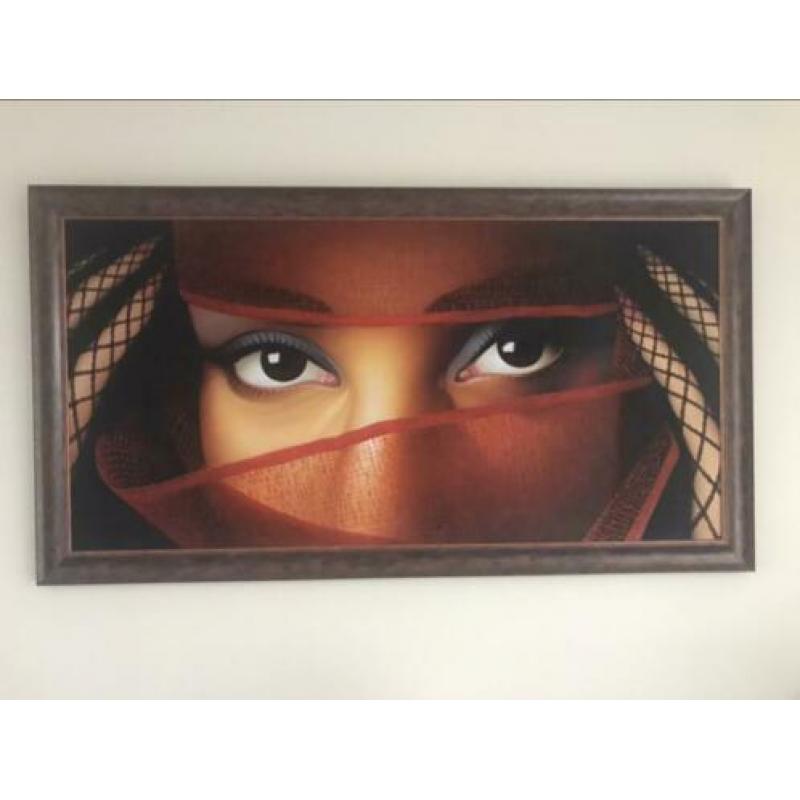 groot schilderij , olieverf . " Harem dame "