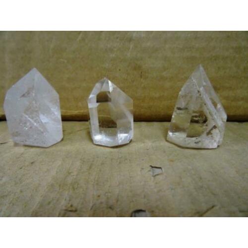 3 Stuks fantoomkwarts, bergkristal
