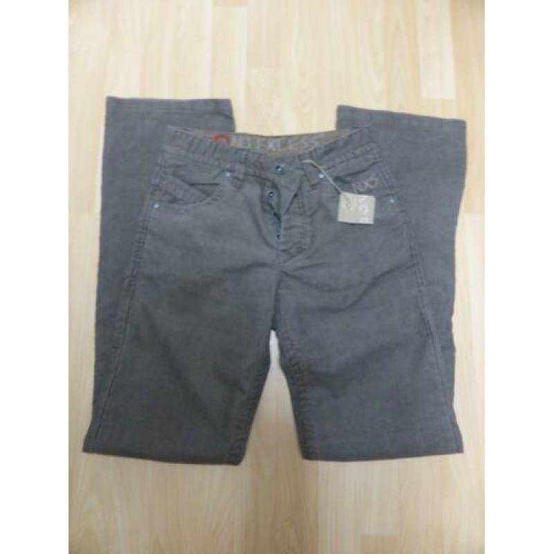 NIEUW!! Taupe donker beige ribfluwelen zeer lange broek 38 M