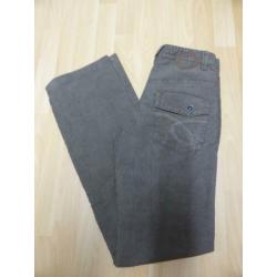 NIEUW!! Taupe donker beige ribfluwelen zeer lange broek 38 M