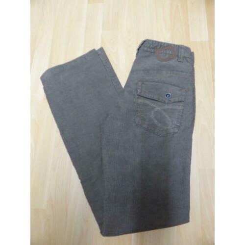 NIEUW!! Taupe donker beige ribfluwelen zeer lange broek 38 M