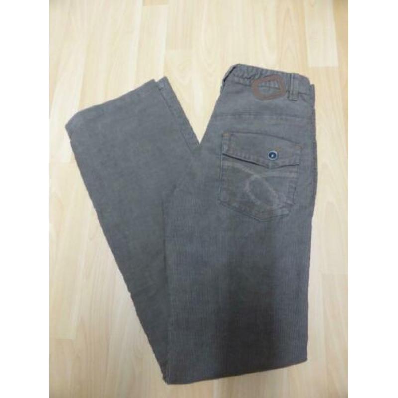 NIEUW!! Taupe donker beige ribfluwelen zeer lange broek 38 M