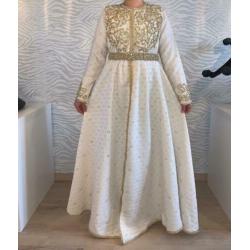 Mooie goud/beige caftan/takshita maat 38/40/42