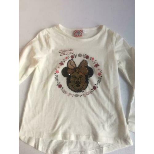 Minnie mouse longsleeves, maat:110