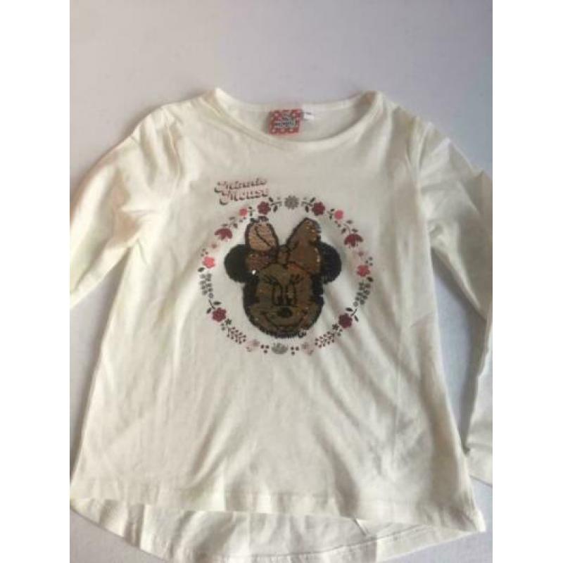 Minnie mouse longsleeves, maat:110