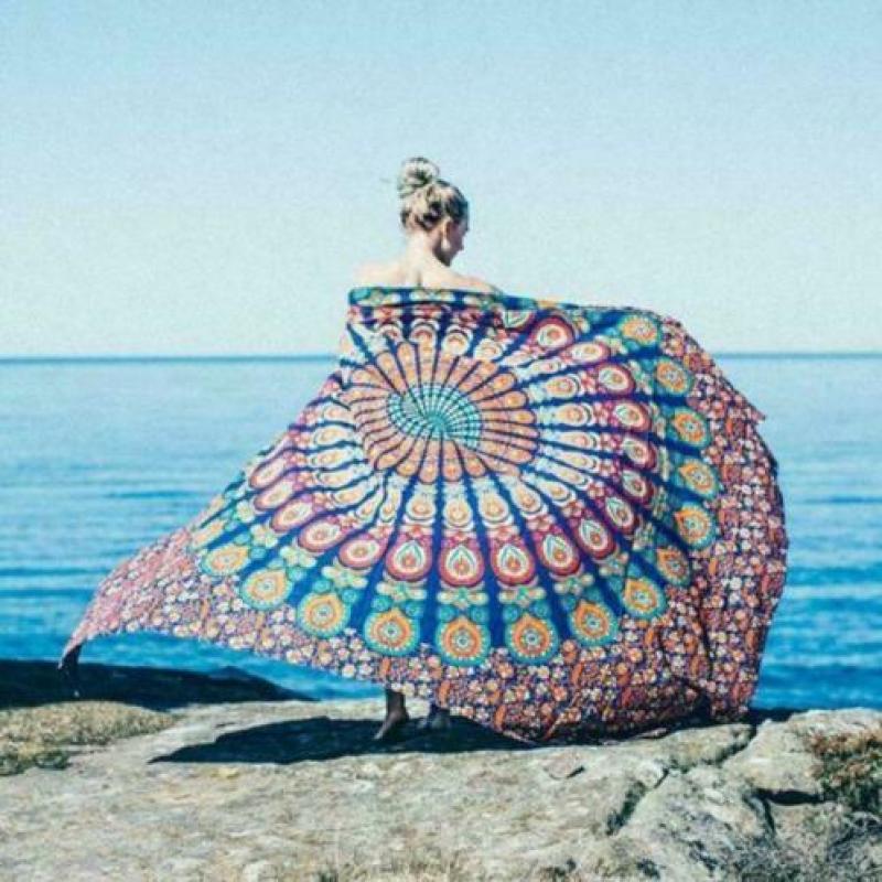 Honana Bohemian Style Polyester fiber Beach Yoga Mat -Nieuw!