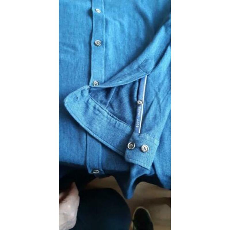Overhemd blue crane maat S/38