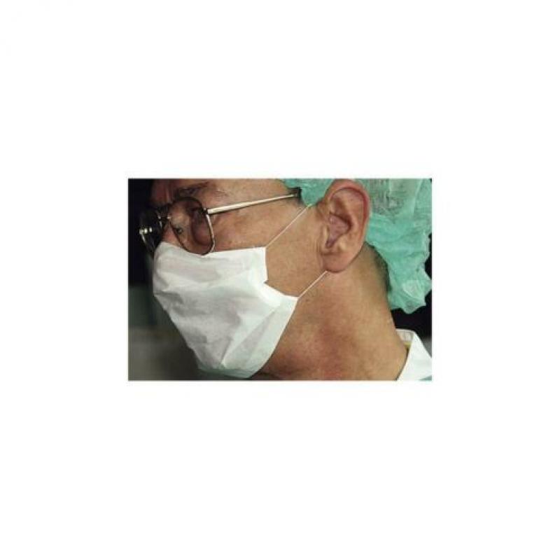 Noba mondmasker wit+elastiek 672041 100st - Mondkapje - 1 l