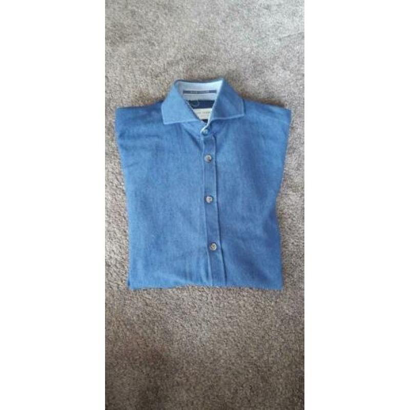 Overhemd blue crane maat S/38