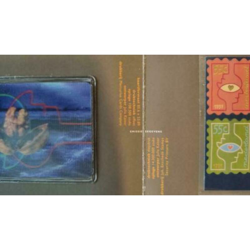 Telefoonkaart en postzegels uit 1997 van KPN en PTT post