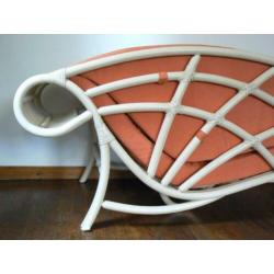 Fraaie Vintage Rotan Daybed Ligbank Sofa Bank 80/90