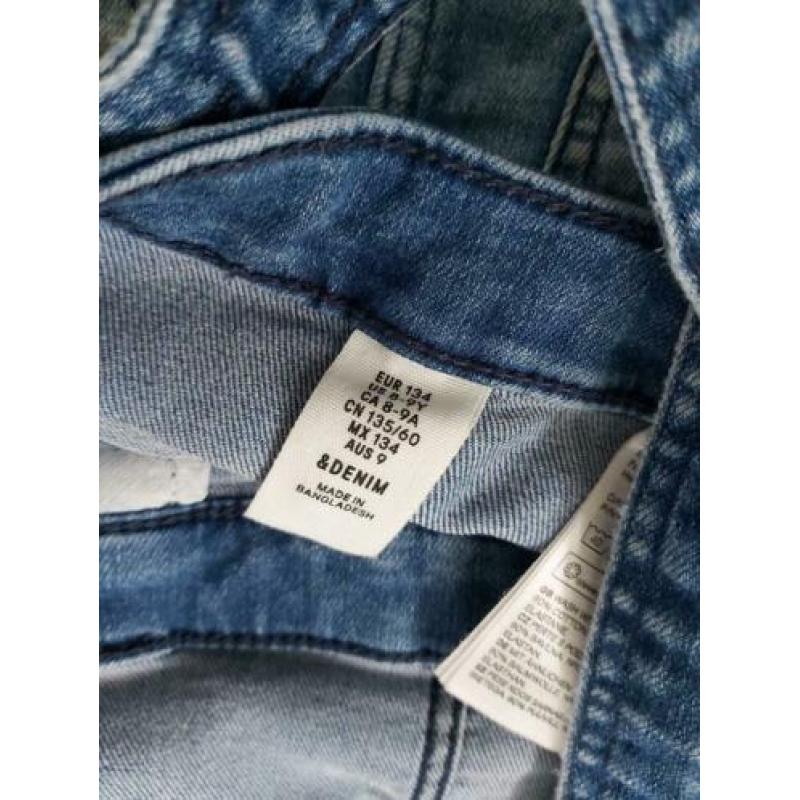 Salopet spijkerpak shorts NIEUW maat 134