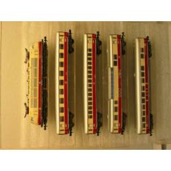 N Spoor Minitrix 5 delig DB TEE set zeer nette staat