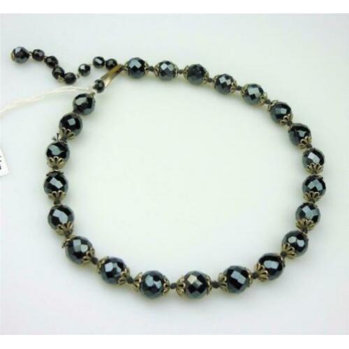 Opruiming French Jet ketting uit 1920-1930 / Z2667