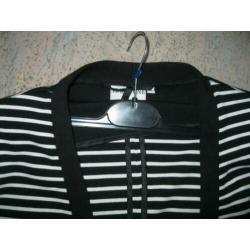 I.n.s exclusief chique zwart/wit gestreept vest/jasje.... (