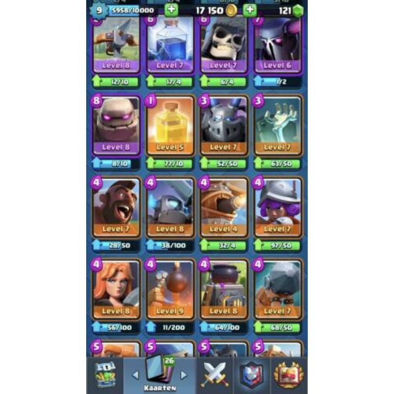 Clash royale account 2k trofeeën