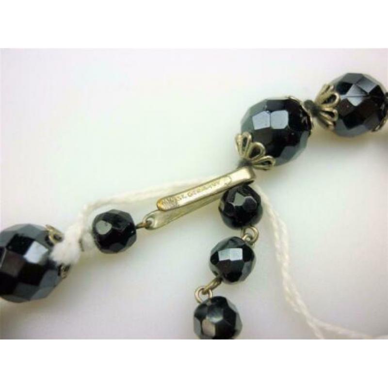Opruiming French Jet ketting uit 1920-1930 / Z2667