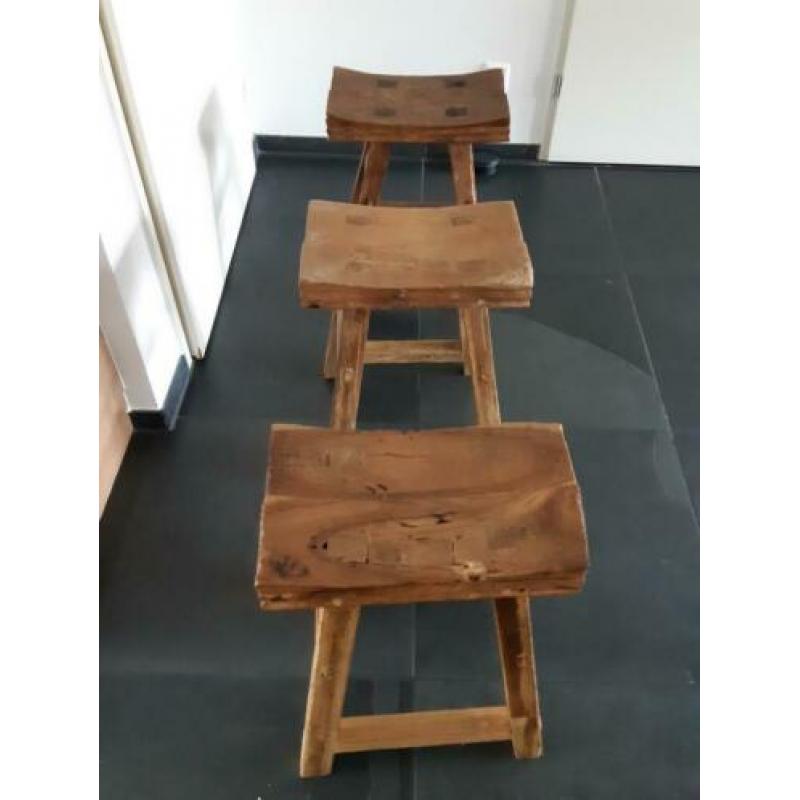Chinese houten krukjes