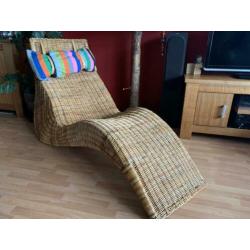 Rotan Chaise Longue Divan Ligstoel Rieten Lounge IKEA