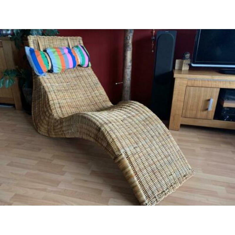 Rotan Chaise Longue Divan Ligstoel Rieten Lounge IKEA