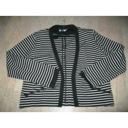 I.n.s exclusief chique zwart/wit gestreept vest/jasje.... (