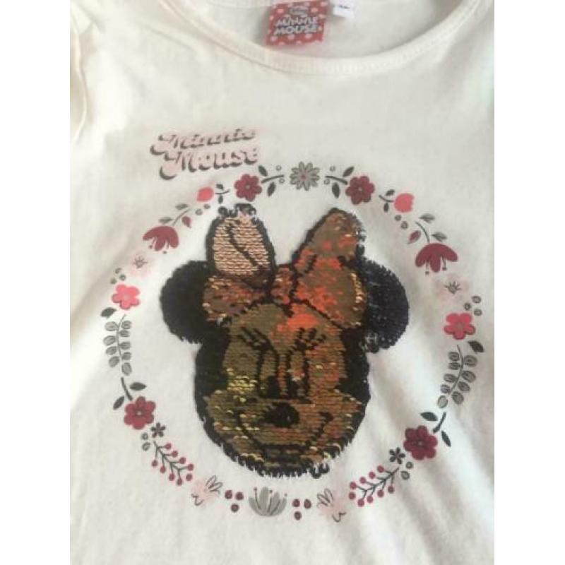 Minnie mouse longsleeves, maat:110