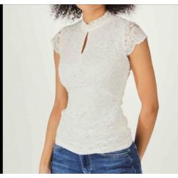 MORGAN kanten top offwhite mt L/XL