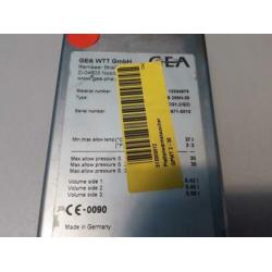 Platenwisselaar 30 plaats GEA WTT GmbH 4x 3/8BSP