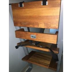 Exclusieve Childwood aluminium/teakhout meegroei-kinderstoel