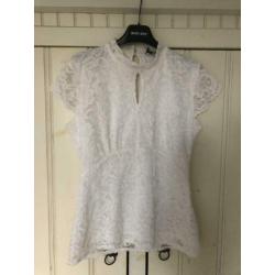 MORGAN kanten top offwhite mt L/XL