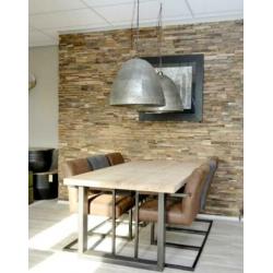 Teakhouten plakstrips. TRENDY, stoer, snel bevestigd!