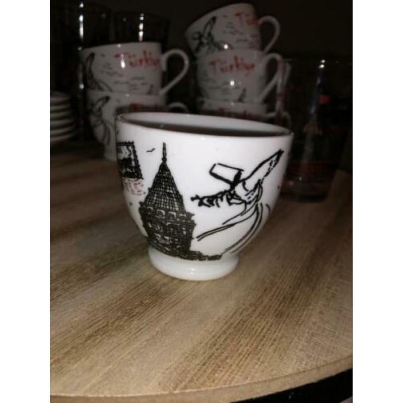 Turkse kop en schotel set (6x)