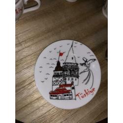 Turkse kop en schotel set (6x)